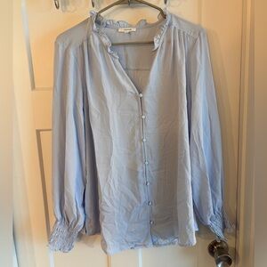Maurices Sky Blue Button-Down Blouse